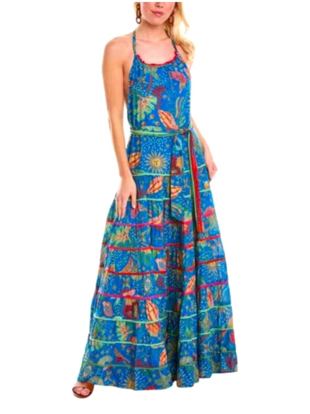NWT Anthropologie Farm Rio Ocean Stories Maxi Dress - XL